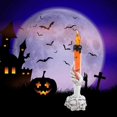 thumbnail image 3 of Ghost Hand Candle LED Lamp Electronic Skeleton Candle Light Halloween Prop Decor, 3 of 5