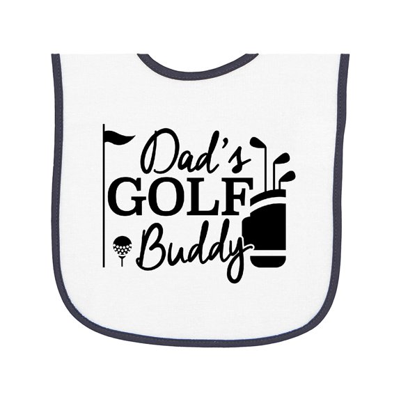 Inktastic Dad's Golf Buddy Baby Terry Cloth Bib