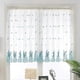 thumbnail image 1 of 2 Pieces Peacock Embroidery Curtains Modern Lace Short Curtains Window Curtains Screen for Home Decoration Window Treatments Bedroom Bay Window,Blue,1, 1 of 4