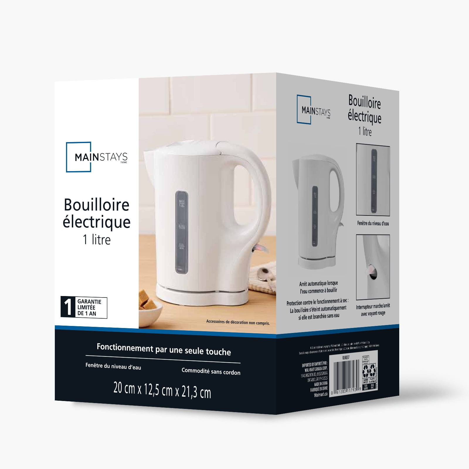 Mainstays 1 Litre Electric Kettle