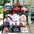 thumbnail image 6 of Cozy Christmas Cute Cat Santa Claus Blanket, Lightweight Flannel Throw For Sofa, Bed, Travel, Camping, Livingroom, Office, Couch, Chair, And Bed, Digital Printing Fleece Blanket With Soft And War, 6 of 8