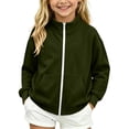 thumbnail image 2 of Kezqiaxn Teen Boy Clothes Fall Fashion Stand Collar Long Sleeve Zip Up Sweatshirts with Pockets Boys Jacket Size 5-16, 2 of 10