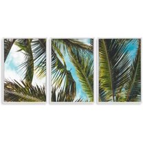 IDEA4WALL 3 Piece Canvas Wall Art Tropical Palm Trees Canvas Prints Framed Wall Art Decor