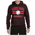 thumbnail image 2 of Wild Bobby City of Chicago Baseball Fantasy Fan Sports Unisex Hoodie Sweatshirt, Brown, Small, 2 of 6