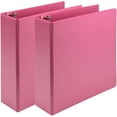 thumbnail image 1 of czcpp-Earth's ChoiceTM, Classeur de Vue à 3 Anneaux Durable et à la Mode, Anneau Rond de 3 Pouces, jusqu'à 25 % de Plastique à Base de Plantes, Écologique, Certifié Biobasé USDA, Baie Rose, Lot de 2 (U86876), 1 of 4