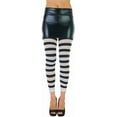thumbnail image 6 of ToBeInStyle Women's Wide Stripes Footless Elastic Leggings White, 6 of 7