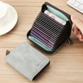 thumbnail image 2 of PENGX 9-Slot Credit Card Holder with Zipper ID Case  Faux Leather Coin Purse & Card Storage Bag, 2 of 7