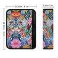 thumbnail image 6 of WYYP Flowers Leaves Vibrant Car Seat Strap Pads Soft Comfort Car Seat Belt Pads Cover 2Pcs, 6 of 6