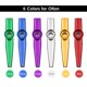 thumbnail image 5 of Instrumento Musical Kazoo de aleación de aluminio Muslady para niños adultos principiantes, 5 of 7