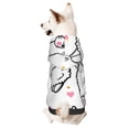 thumbnail image 1 of Fotbe Alpacas and Hearts Sudadera con Estampado para Perros Pequeños – Suéter con Capucha para Mascotas, Tela Suave de Forro Polar con Bolsillo-Medium, 1 of 7