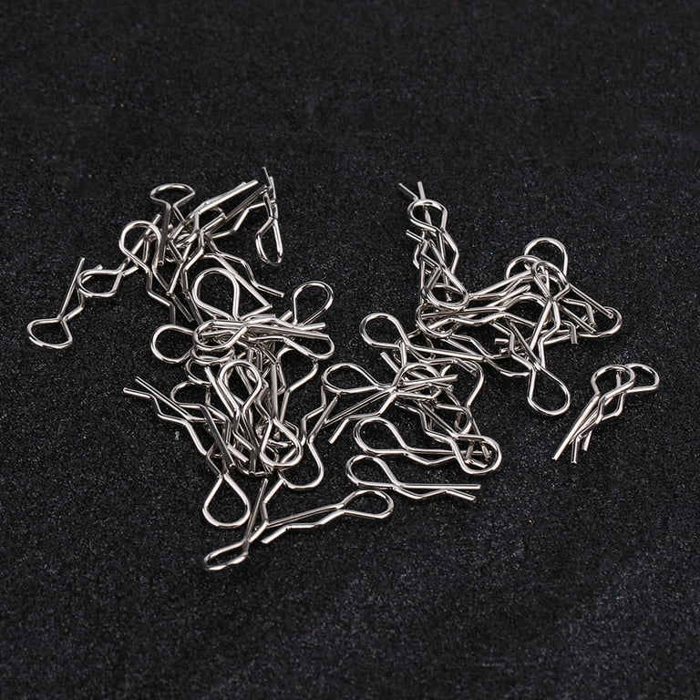 KIMISS Rc Body Clips Rc Car Clips Argent Inoxydable Fer 50 Pcs Rc