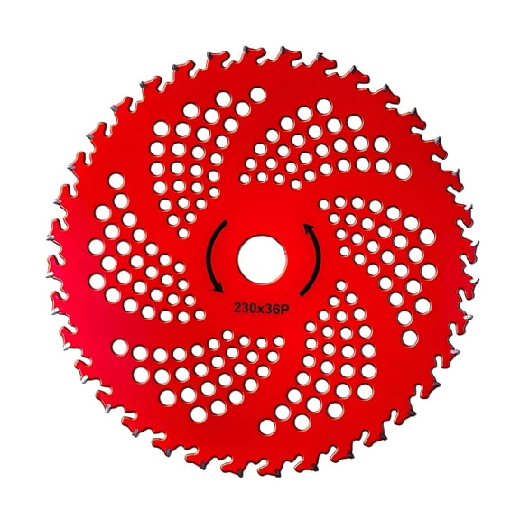 ZEPARO 9 Inch 36 Tooth Carbide Tipped Brush Cutter Blades,Weed Eater Blades,Weed Wacker Blade for Brush Cutter,（1PC red saw blade）