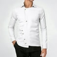 thumbnail image 2 of NAFUU Mens Dress Shirts Fashion Asymmetric Placket Shirt Unique Men's Slim Fit Long Sleeve Gothic Button Up Shirts Party Tops Regular Fit Tops, 2 of 9