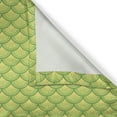 thumbnail image 5 of Ambesonne Green Grommet Curtain, Japanese Floral Waves, 50" x 72", Yellow Green Apple Green, 5 of 6