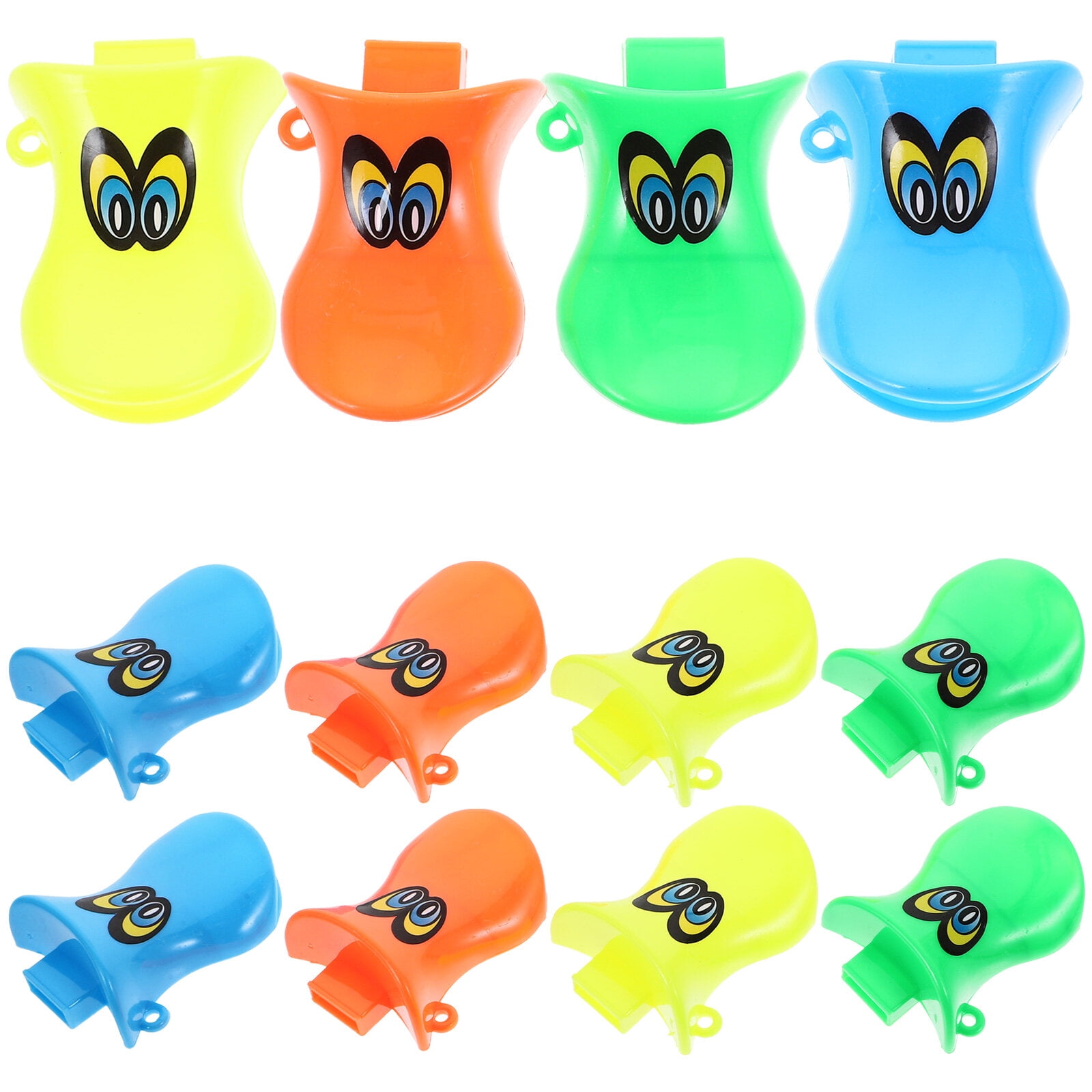 NUOLUX 12pcs Plastic Cartoon Whistles Toy Duck Whistle Sounds Toy for ...