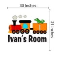 thumbnail image 3 of ALPHABET - Multicolored Educational Alphabet Art Decor Letter I Design Train Iguana Pet Animal Adhesive Kids Nursery Bedroom Wall Decal Sticker - Personalized Name Home Wall Decoration 30" x 21", 3 of 3