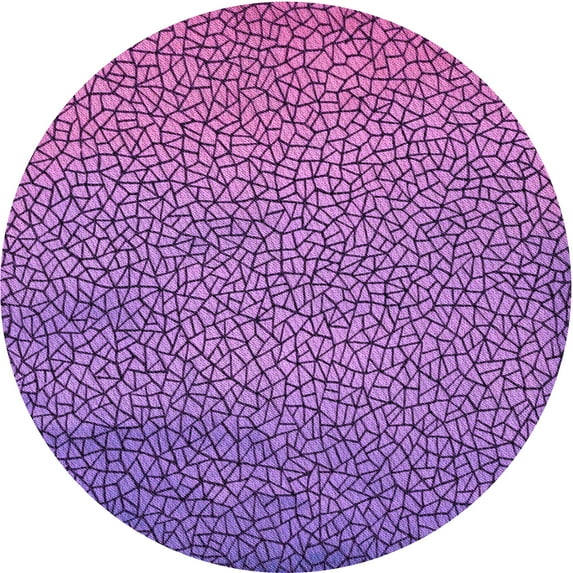 Ahgly Company Machine Washable Indoor Square Transitional Heliotrope Purple Area Rugs, 3' Square