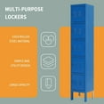 thumbnail image 4 of 5 Door Metal Lockers Storage Cabinet for School Office Gym Grey, 4 of 5