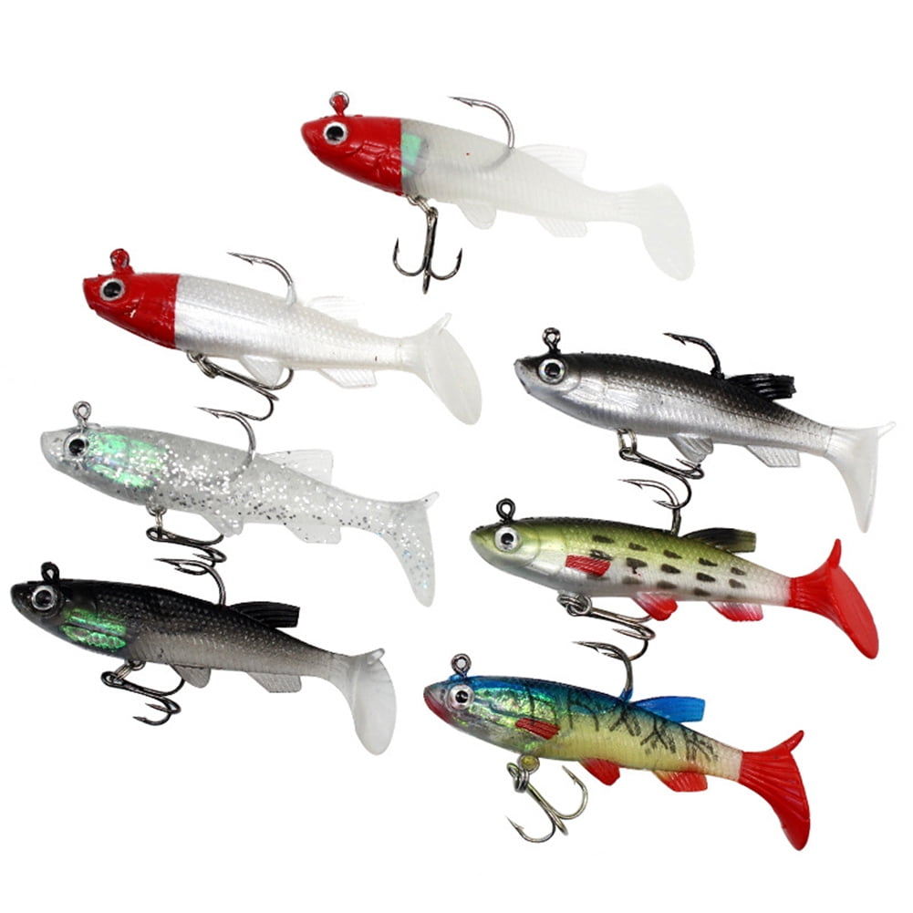 SPRING PARK Fishing Lures, Topwater Lures with Treble Hook, Freshwater  Saltwater Lures for Bass Trout Walleye, 3D Fishing Bait, Swimbait Sinking Lure  Kit 