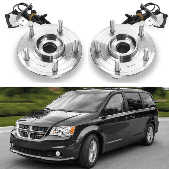 Front Wheel Bearing Hub Set Assembly Fit for 2008-2020 Dodge Grand Caravan/2008-2016 Chrysler Town & Country/2009-2014 Volkswagen Routan/2012-2015 Ram C/V w/ ABS, OE Direct Replacement - 513273