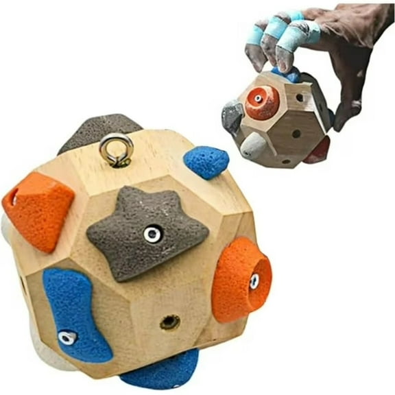 Boulder Block for Climbers, Build Strength and Precision, Handcrafted 3D Rock Climbing Ball, Simulated Climbing Training Balls, Finger Strength Training Climbing Ball Gifts for Rock Climbers