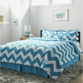 thumbnail image 2 of LCM Home Fashions 7-piece Beige Chevron Comforter Set BLUE/WHITE KING King, 2 of 5