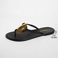 thumbnail image 4 of Xdegoge Womens Flip Flop Sandals Flat Thong Slippers Fashion Metal Decor Slip On Beach Casual Open Toe Shoes for Daily Wear, 4 of 9