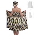 thumbnail image 2 of Colevkie Women 2 Pieces Bath Wrap Set Bath Skirt & Shower Cap Soft Adjustable Quick Drying Beach Towel Hair Drying Cap Printed Vintage Pattern, 2 of 8