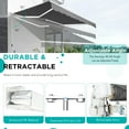 thumbnail image 3 of AECOJOY 20' x 10' Manual Retractable Patio Awning,Outdoor Awning Retractable Sunshade Shelter-Gray, 3 of 7