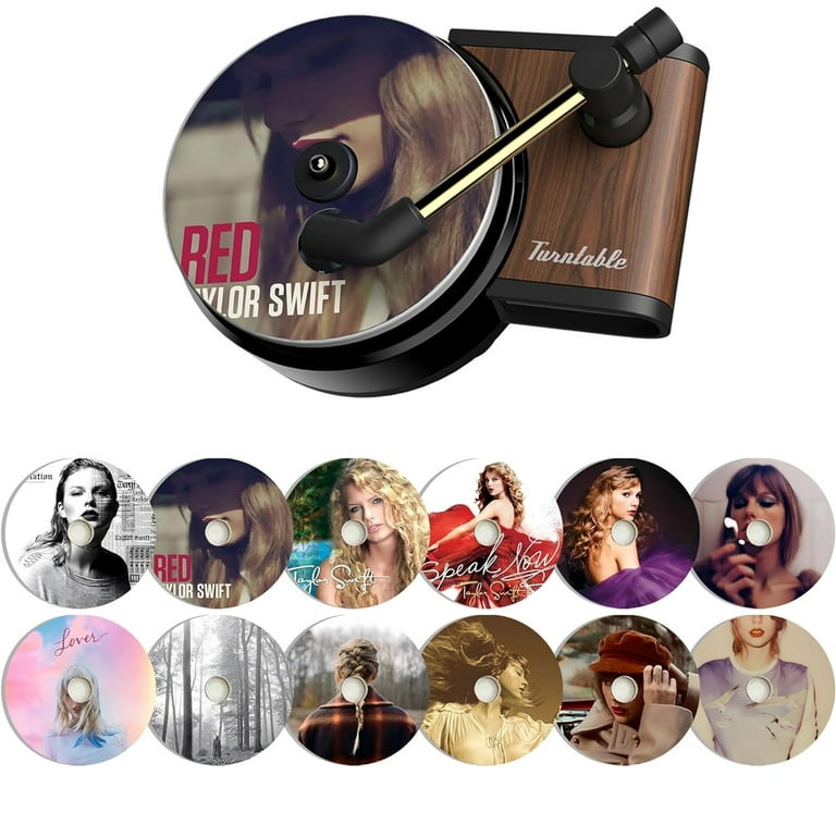 Taylor-Swifts Car Freshener,Taylor-Swifts Gifts,12PCS Taylors Car Air  Fresheners Vent Clips,Record Player Car Fresheners for Women,Album Cover Air  Freshener Car Accessories for Music Fans Gift 