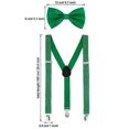thumbnail image 2 of Suspenders Bow Tie Set Clip On Y-shape Adjustable Suspenders, 80s Suspenders Shoulder Straps For St Patrick's Day Cosplay, 2 of 4