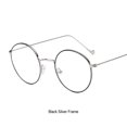 thumbnail image 3 of Qarigey Gafas redondas de metal para hombres y mujeres que bloquean los ojos de luz azul gafas anti luz azul gafas redondas Lentes Marco negro plateado., 3 of 6