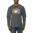 thumbnail image 1 of Baseball Mom Cheetah Glitter Sports Mens Long Sleeve Shirt, Charcoal, 3X-Large, 1 of 5