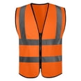 thumbnail image 2 of ATORRE Boys Girls Reflective Vest 2026 Stylish Lightweight Kids Zipper Safety High Visibility Vest for Outdoor Cycling Skiing Walking Orange 12-13 Years, 2 of 9