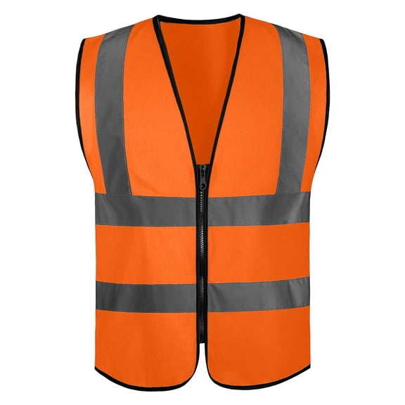 ATOGUTA Reflection Vest for Kids High Visibility Neon Construction Traffic Vest for Cycling Running Skiing Size 6-15, Orange