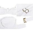 thumbnail image 6 of Firpearl Supportive Underwire Bathing Suit Top for Women White Push Up Bikini Top Bandeau Swimsuits US10, 6 of 6