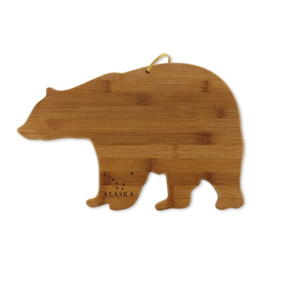 Arctic Circle Bamboo Cutting Board Grizzly Bear Shaped