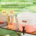 thumbnail image 4 of VEVOR Beverage Dispenser, 3 Gallon Drink Dispensers for Parties, Plastic Juice Dispenser with Spigot and Lid, Iced Tea Lemonade Juice Water Dispenser, for Restaurants, Hotels, Parties, 2 Pack, 4 of 9