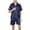 Blue, variant on Men's Satin Pajama Set Summer Silk Spring Short Soft Spandex Pjs Pajamas Short Sleeve Shorts Set Thin Lightweight Silky Button Down Sleepwear Comfy Black White X-Large
