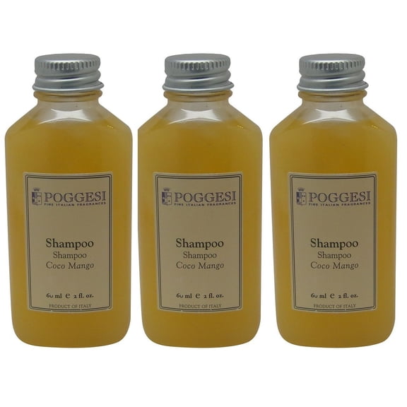 Poggesi Coco Mango Shampoo Lot of 3 each 2oz Bottles. Total of 6oz.