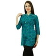 thumbnail image 3 of Phagun Floral Print Women Wear 3/4 Sleeve Casual Top Short Cotton Kurti Clothing, 3 of 8