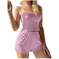 thumbnail image 4 of TaTaai Silky Two-Piece Sleep Set, Women's Breathable Hollow Out Pajamas, Soft Suspender Loungewear for Home Wear and Intimate Evening Relaxation Gift, 4 of 4