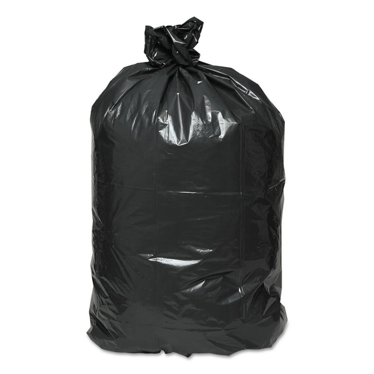 PlasticMill 55-Gallons Black Outdoor Plastic Construction Trash Bag  (25-Count) in the Trash Bags department at
