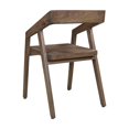 thumbnail image 3 of Taran Designs Maria Solid Wood Arm Chair in Dark Brown (Set of 1), 3 of 6