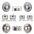 thumbnail image 1 of Transit Auto Front Rear Disc Brake Caliper Rotors and Ceramic Pads Kit (10Pc) for Car 2014-2015 Kia Sorento Limited with 3.3L with Red Painted Calipers KC8-103118N, 1 of 2