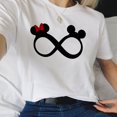thumbnail image 1 of Disneyland 50 Anniversary Mickey Mouse T-shirt Women Aesthetic Fashion Summer European Clothing Ladies White Tops StreetwearS Gao Jinjia LED, 1 of 2