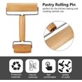 thumbnail image 2 of Pizza Roller Wooden Rolling Pin Pastry and Pizza Baker Roller Baking Kitchen Utensils (style 1), 2 of 4