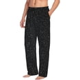 thumbnail image 3 of Kdxio Black Glitter Print Men's Sleep Pajama Pant Lounge Pants with Pockets, 3 of 8