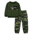 thumbnail image 2 of Boys Clothes Outfits Toddler Long Sleeve Color Block Sweatshirt and Cargo Pants Fall Winter 2PCS Set 2-8 Years, 2 of 7