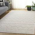 thumbnail image 2 of SAFAVIEH Arizona Teagan Geometric Shag Area Rug, Ivory/Beige, 3'2" x 3'2" Square, 2 of 9